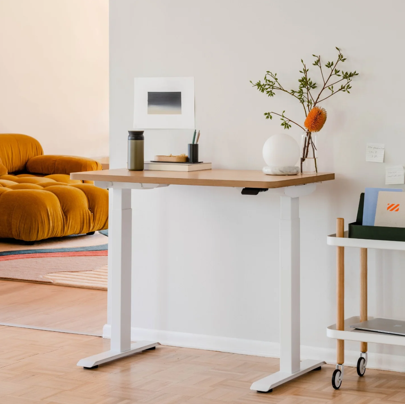 Woodgrain Dual Standing Desk